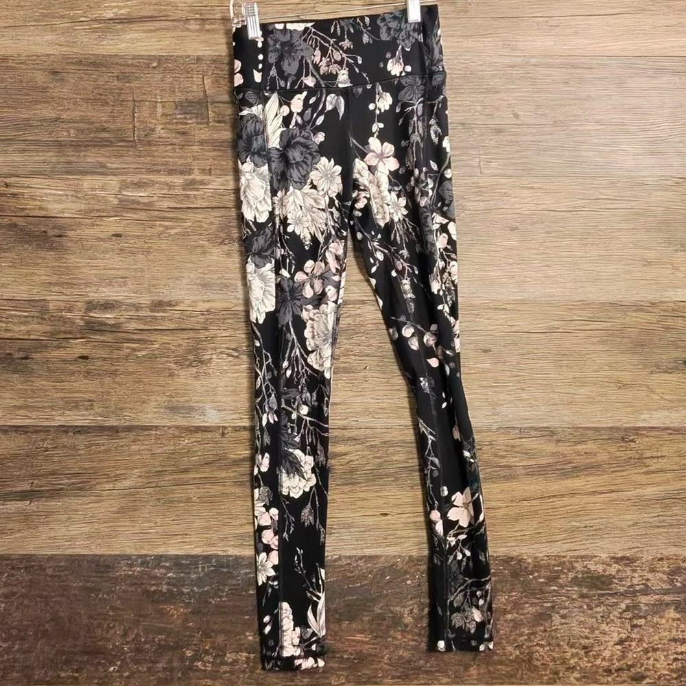 Victoria's Secret Black Floral Leggings